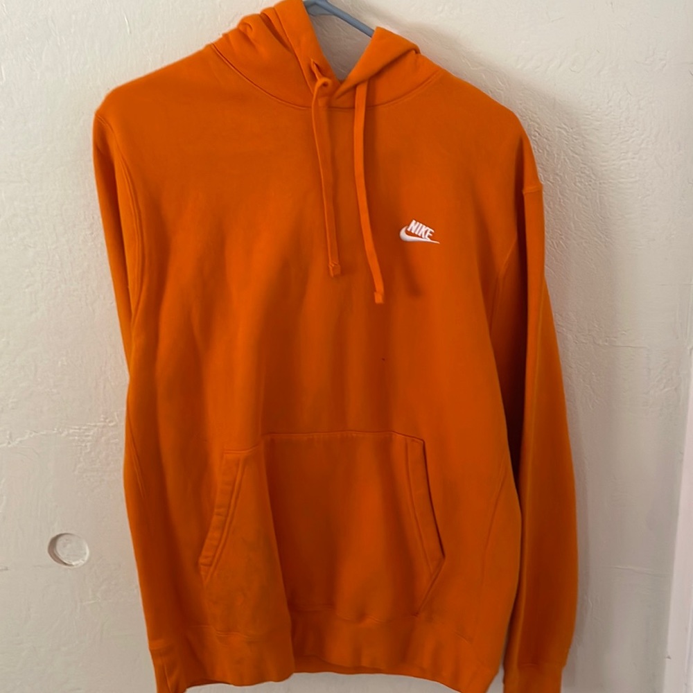 Mens orange Nike hoodie